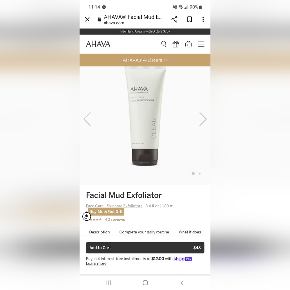 Ahava Mud Exfoliator